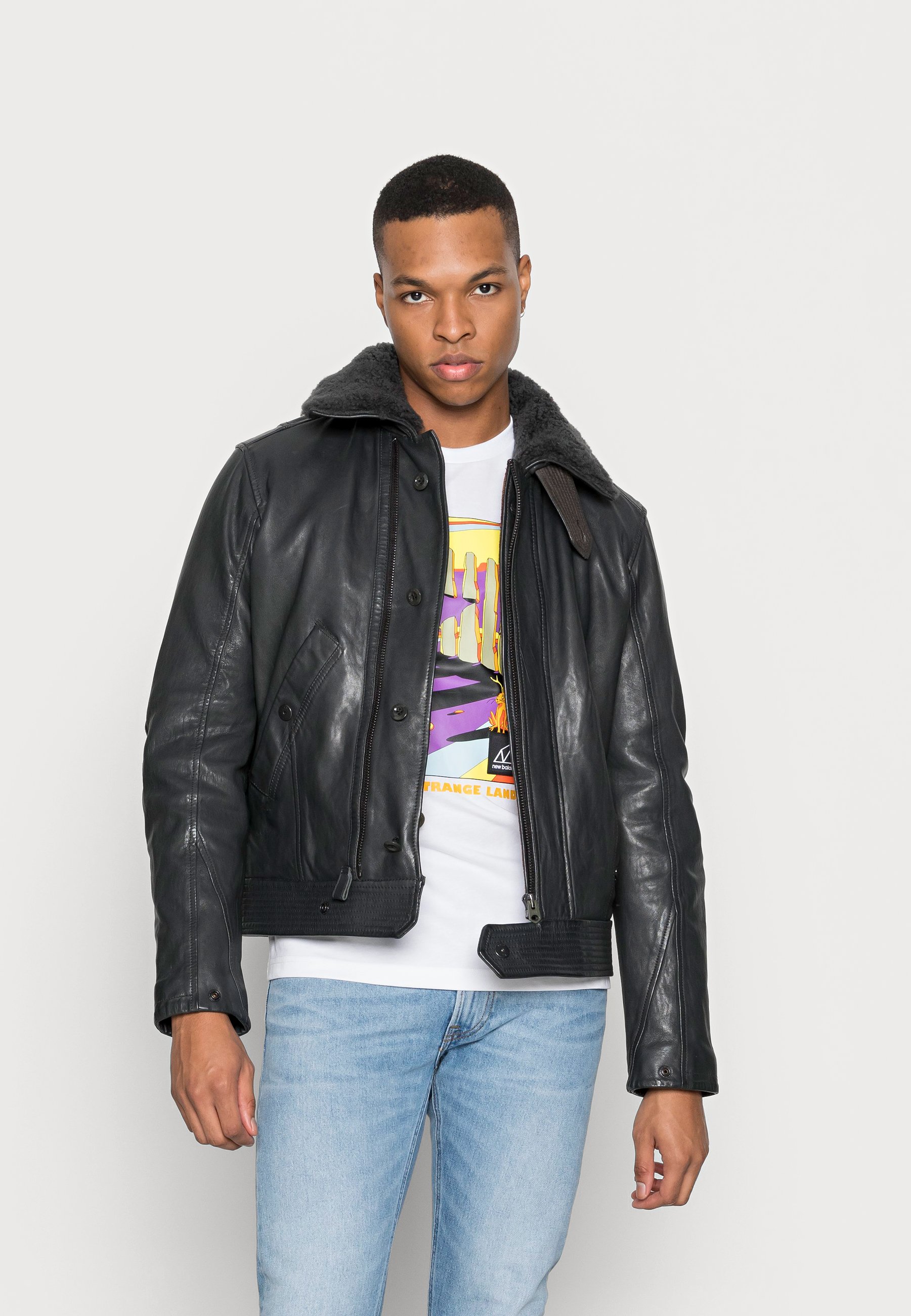 g star leather jacket mens