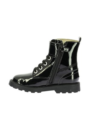 Botines con cordones - noir brillant