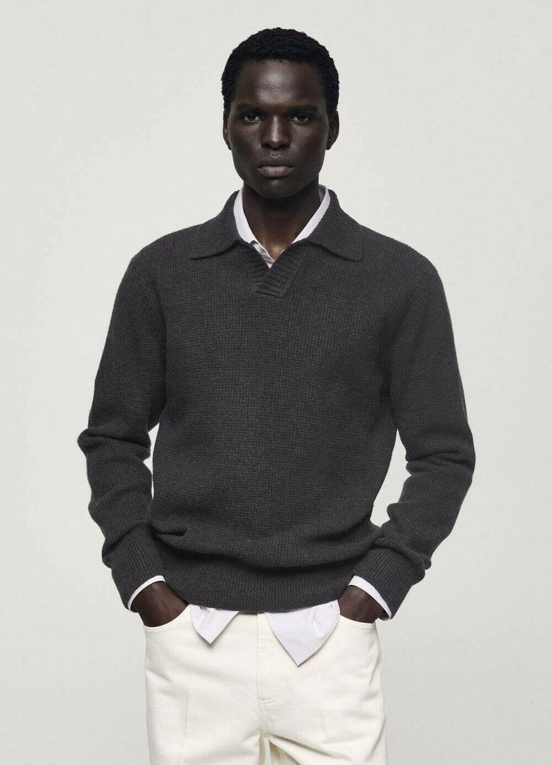 Mango Stickad tröja - anthracite