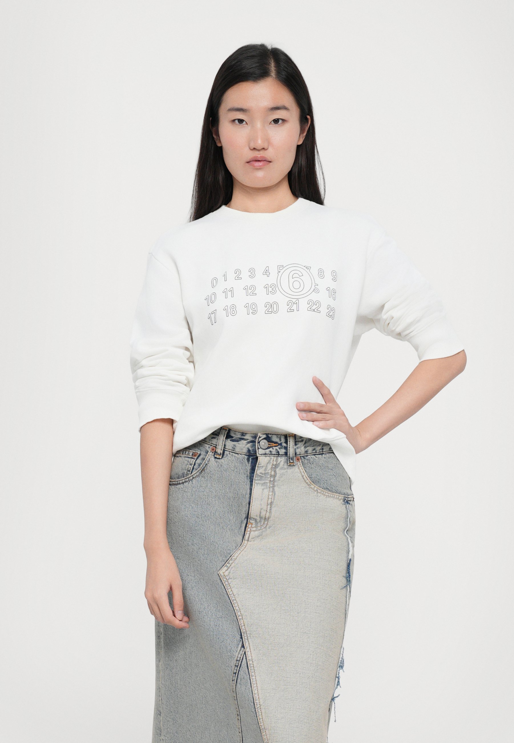 Maison Margiela MM6 アイボリー スウェット MM6 Maison Margiela Sweatshirt - off white/off-white - Zalando.co.uk