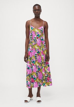 V NECK SHIRRED - Kasdienė suknelė - multi-coloured