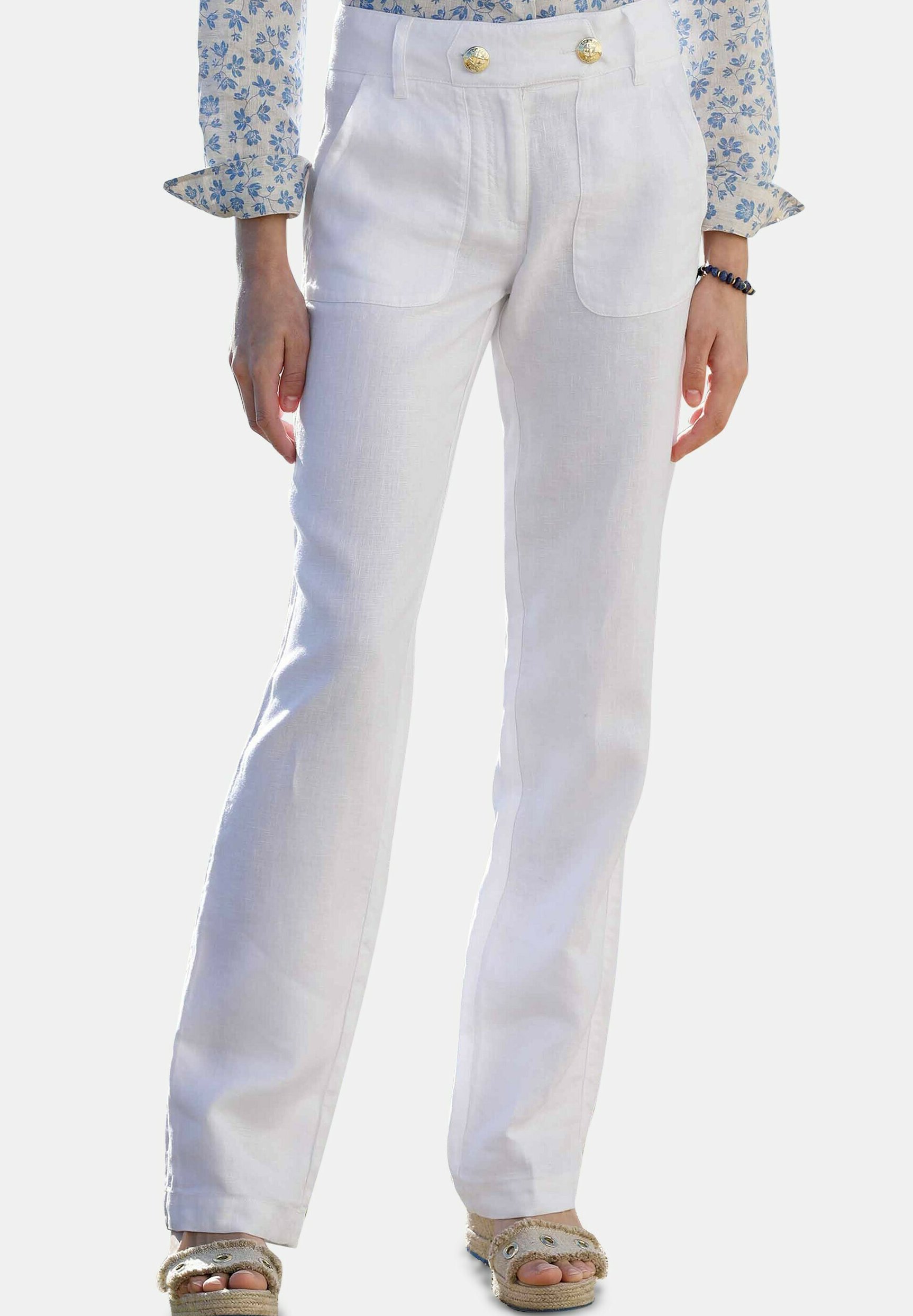 Pantalones blancos de lino | Selección online en Zalando