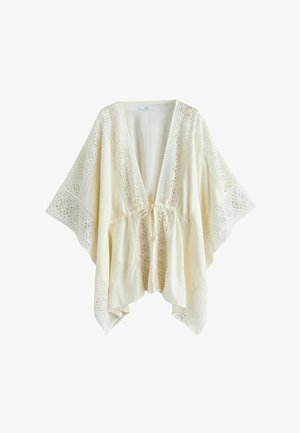 REGULAR FIT - TIE FRONT DETAIL KAFTAN COVER-UP - Accessoire de plage - white
