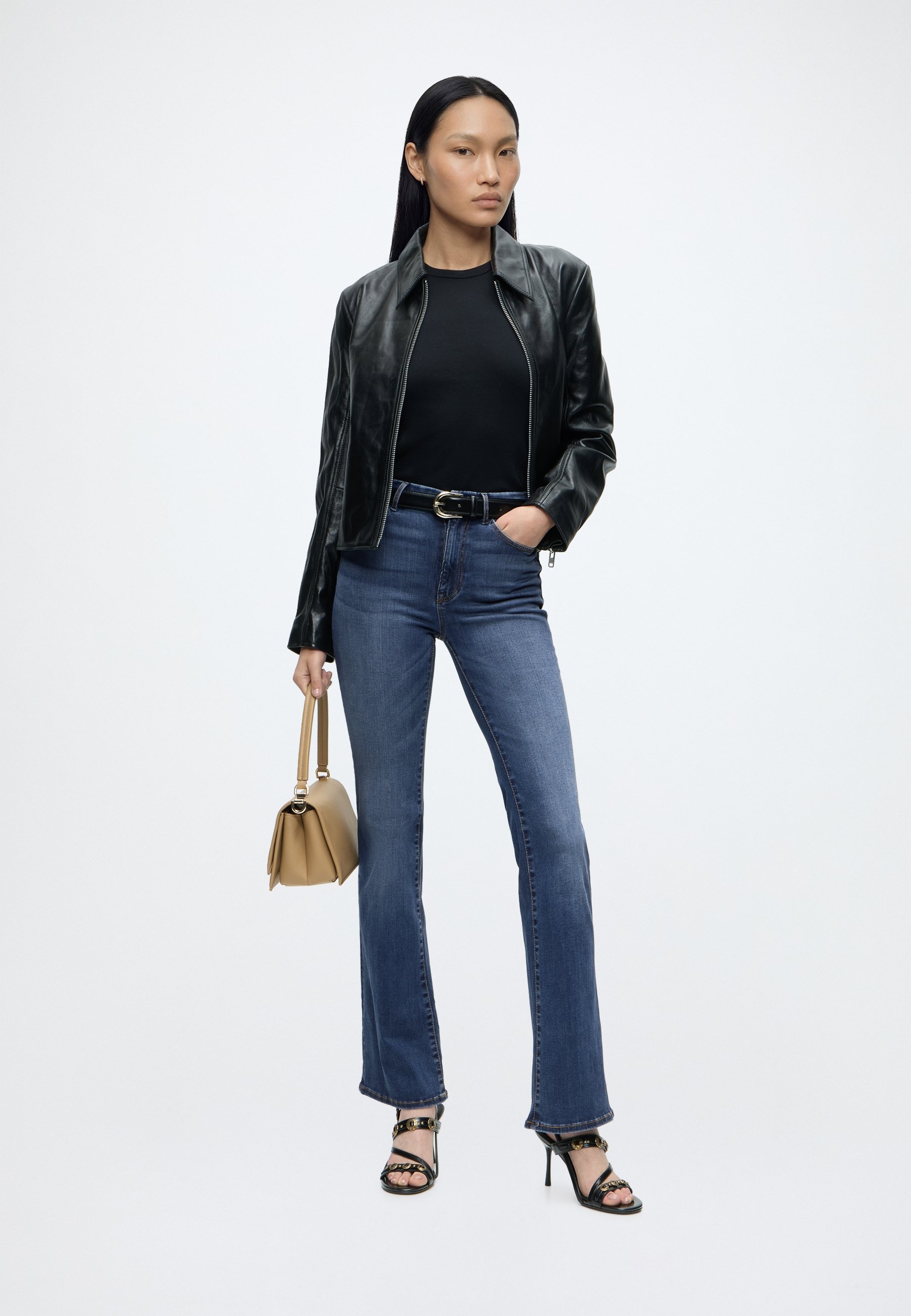 Lindex MIRA - Platėjantys džinsai - denim blue/mėlynų džinsų