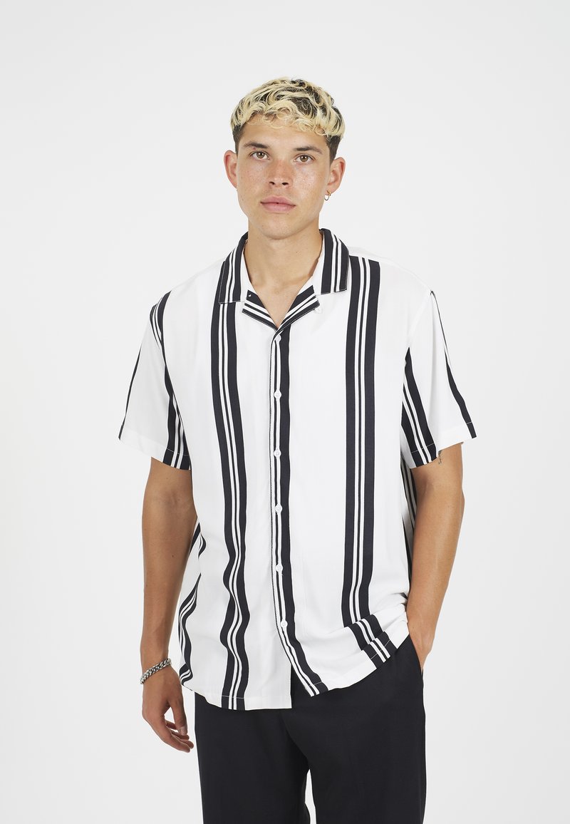 Brave Soul - RHONE - Overhemd - optic white/jet black, Vergroten