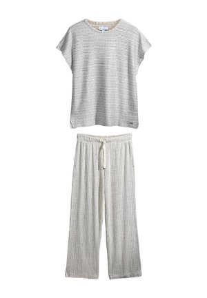 Next, REGULAR FIT - SHORT SLEEVE LOUNGEWEAR SET . - Pyjama - monochrome stripe