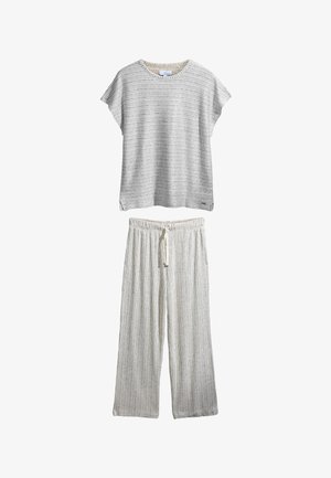 Next, REGULAR FIT - SHORT SLEEVE LOUNGEWEAR SET . - Pyjama - monochrome stripe