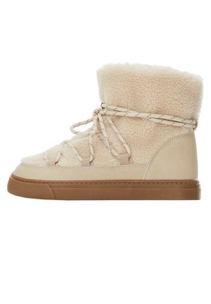 Schnürstiefelette - beige