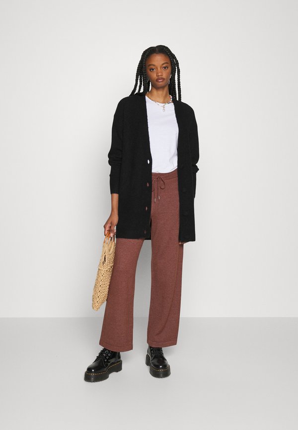 BYNONINA - Tracksuit bottoms - brunette melange4