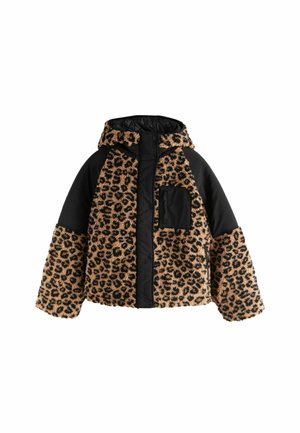 REGULAR FIT TEDDY BORG - Zimná bunda - animal print