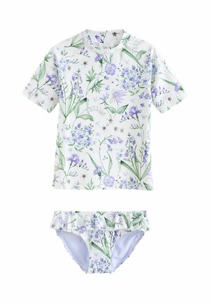 SET - Costum de baie din două piese - purple floral