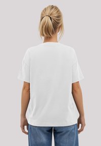 F4NT4STIC BLUMEN HERZ BESTICKT - Print T-shirt - weiß