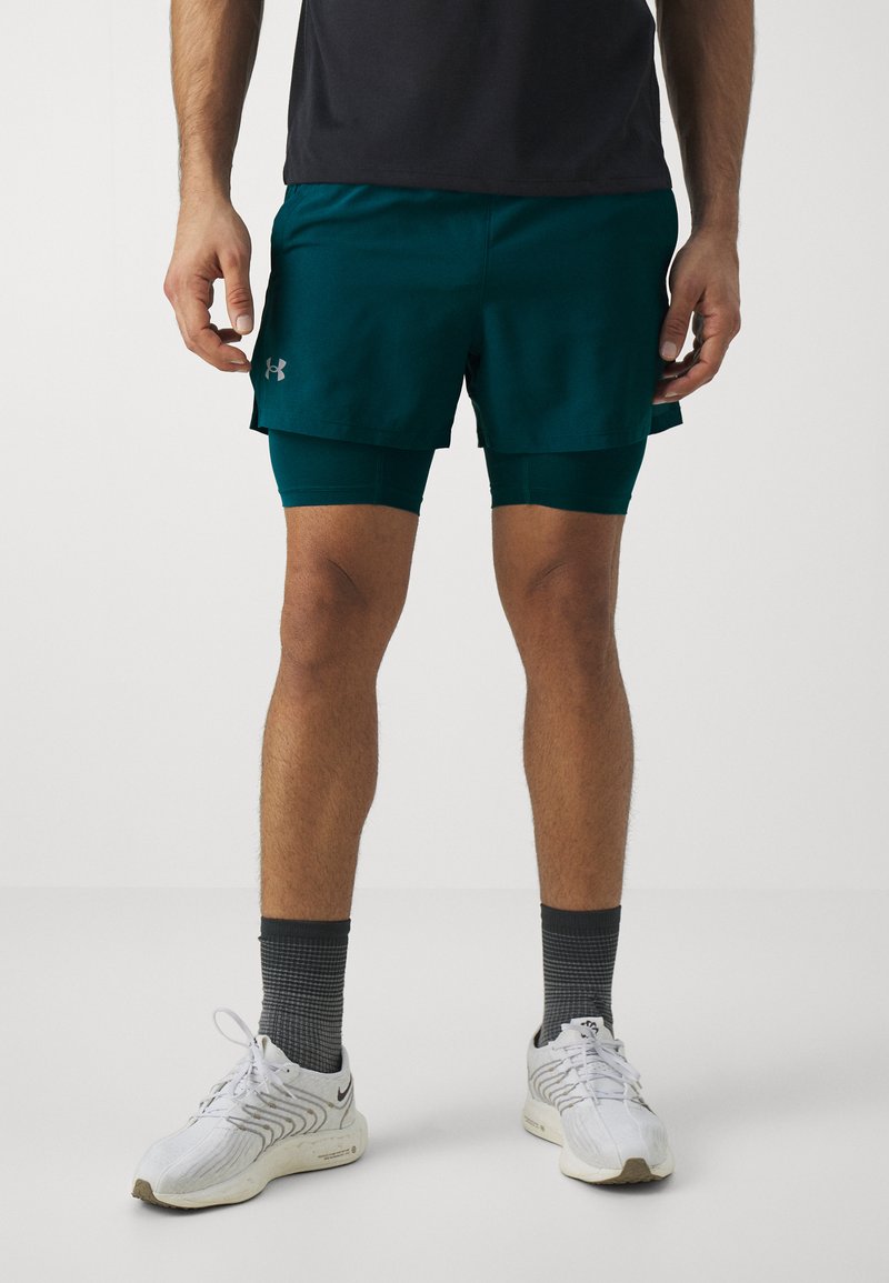 Under Armour - LAUNCH 5 2-IN-1 - Sports shorts - hydro teal circuit teal reflective, Enlarge