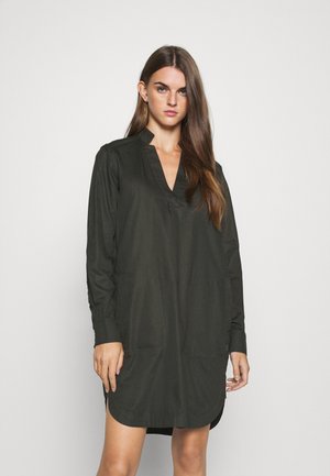MILARY V NECK SHIRT DRESS L\S - Denní šaty - raven