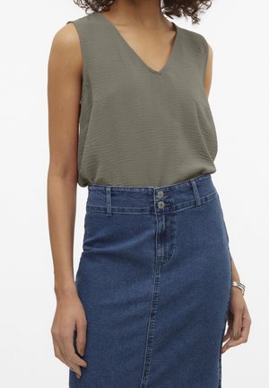 Bluse - mottled green