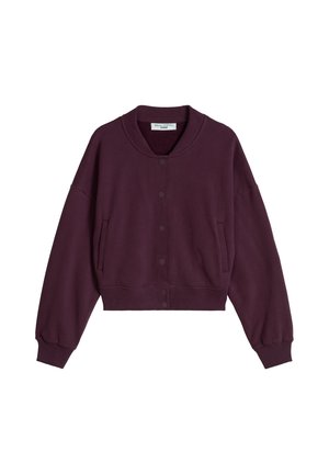Marc O'Polo DENIM, SWEATJACKET LONGSLEEVE, BOMBER - Bomberjacke - mahagony jam