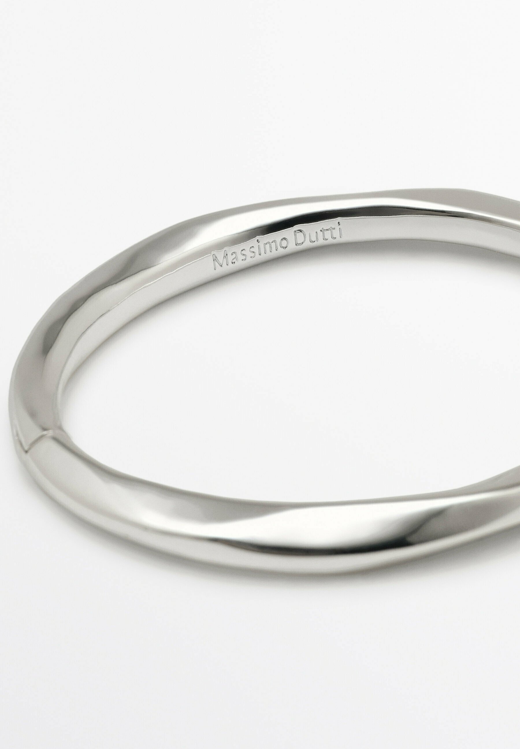 Massimo Dutti TEXTURED RIGID - Bracelet - silver coloured