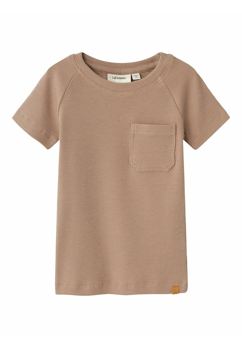 Lil' Atelier SLIM FIT - T-shirt basic - mocha meringue