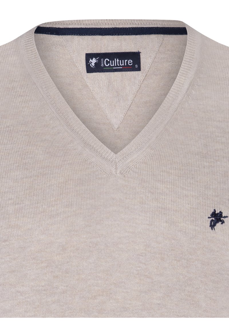 Herren Strickjacken | Denim Culture OTTORINO Strickpullover beige melange/beige-meliert - IU63944 Herren Strickjacken | Denim Culture OTTORINO Strickpullover beige melange/beige-meliert - IU63944
