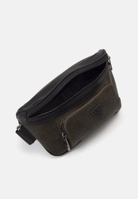 Guess MILANO COMPACT BUM BAG UNISEX - Torbica za okoli pasu - military green/black