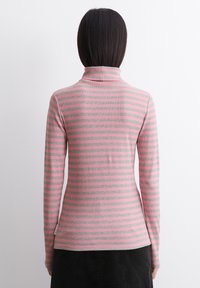 Marc O'Polo DENIM TURTLENECK STRIPES - Langarmshirt - medium pink