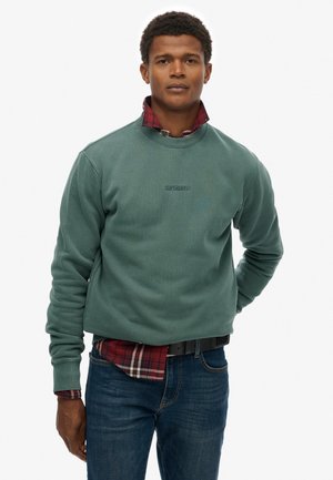 MICRO LOGO CREW - Sweatshirt - stormy green
