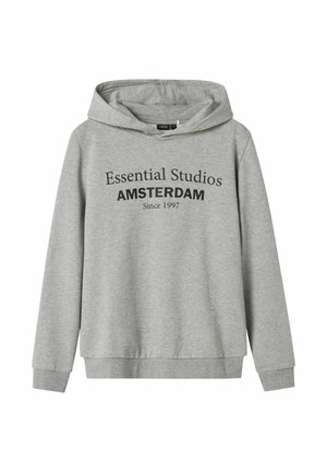 REGULAR FIT - Felpa con cappuccio - grey melange