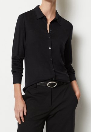 Button-down blouse - black