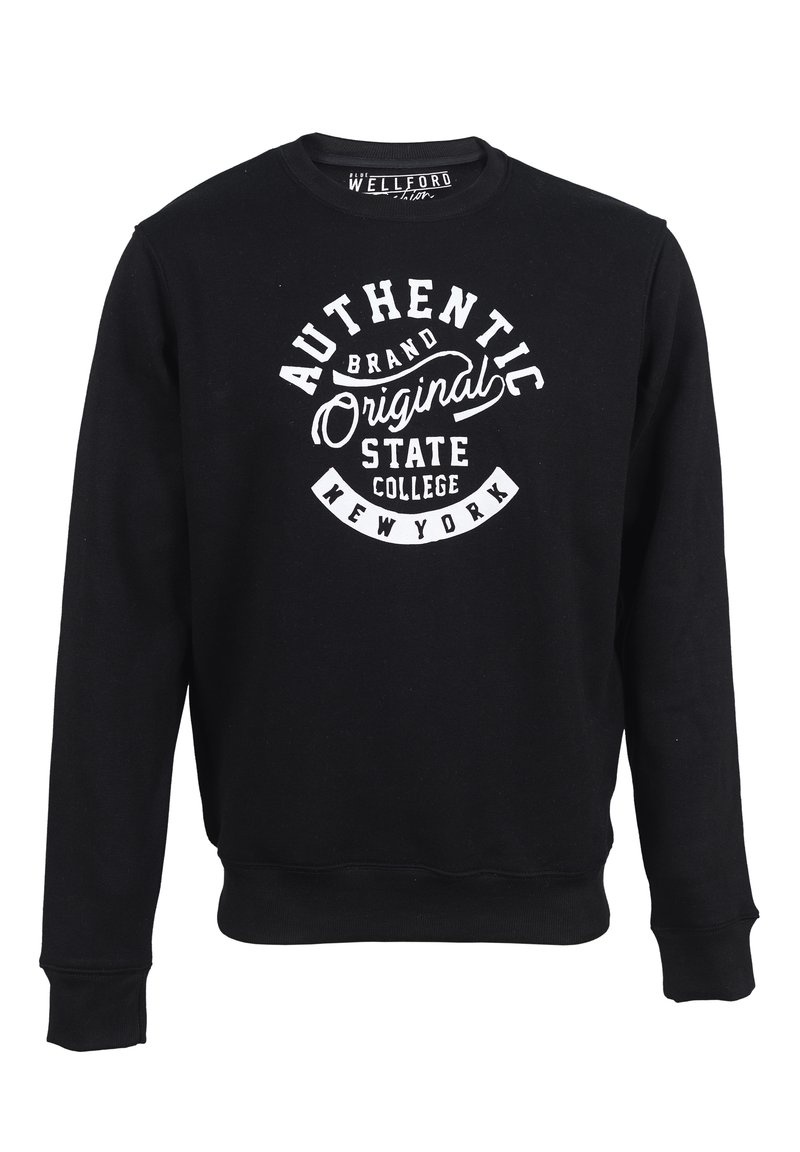 Blue Wellford WELLFORD BRADEN Mikina black/černá Zalando.cz