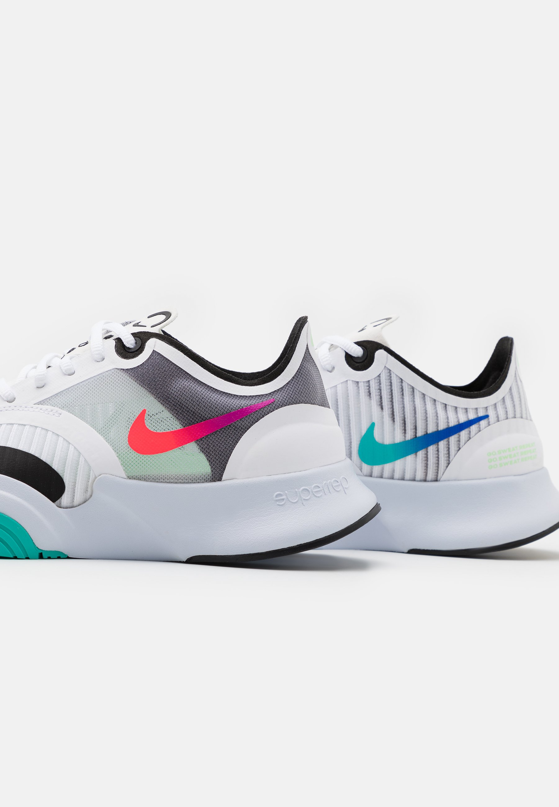 Nike Performance SUPERREP GO - Sportschoenen - white/flash  crimson/black/football grey/wit - Zalando.nl
