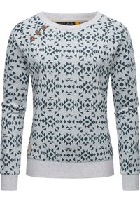 Ragwear - RUNDHALS DARRIA AZTEC - Collegepaita - light grey Pienoiskuva 1