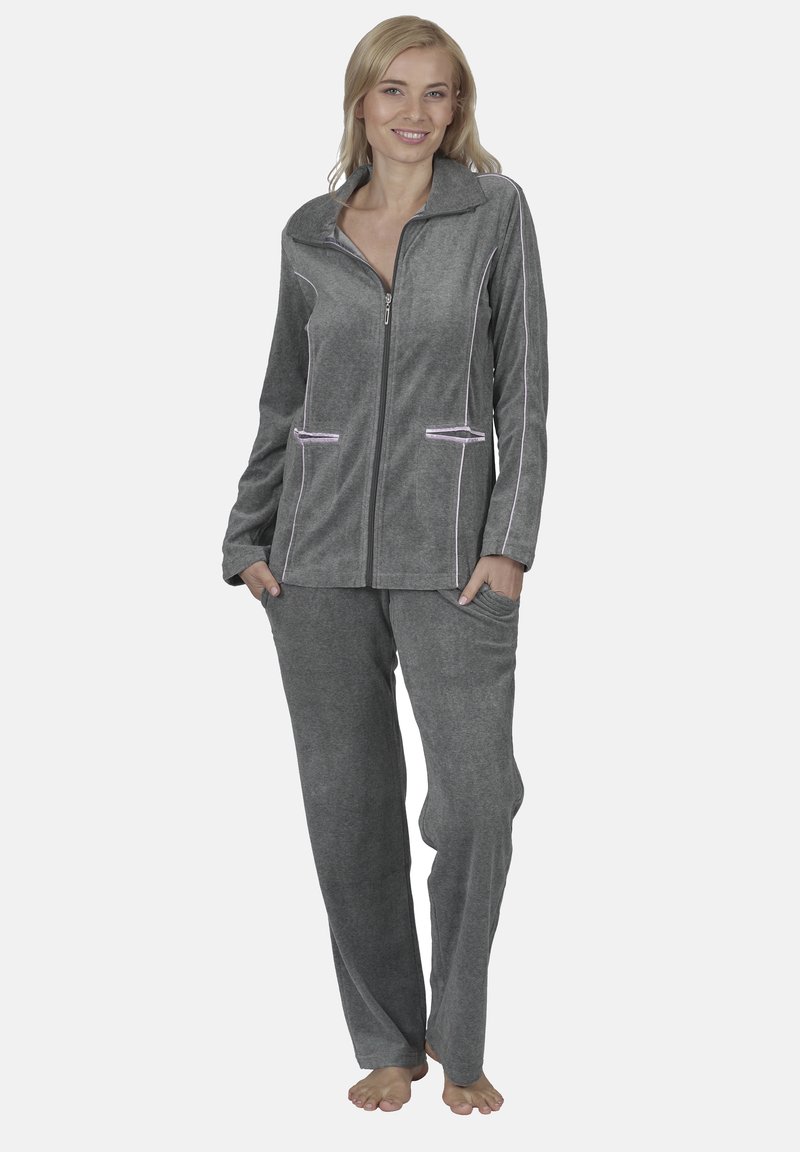 RAIKOU - RAIKOU DAMEN HAUSANZUG - Zip-up sweatshirt - grau melange, Enlarge