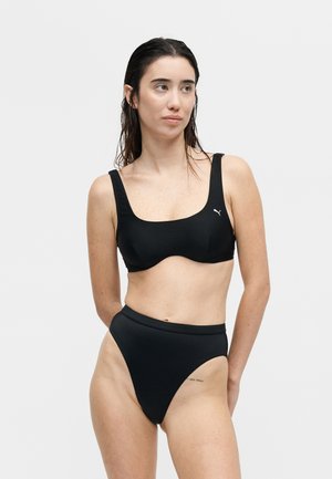 Puma SWIM WOMEN SCOOP NECK - Bikini felső - black