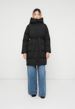 ONLLOUISE PUFFER BELT COAT - Páperový kabát - black