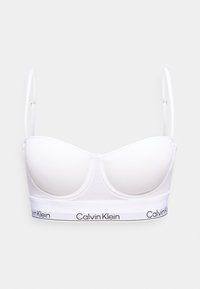 Λευκό bralette Calvin Klein με μπανέλες, ρυθμιζόμενες τιράντες και ελαστική ταινία με λογότυπο κάτω από το στήθος.