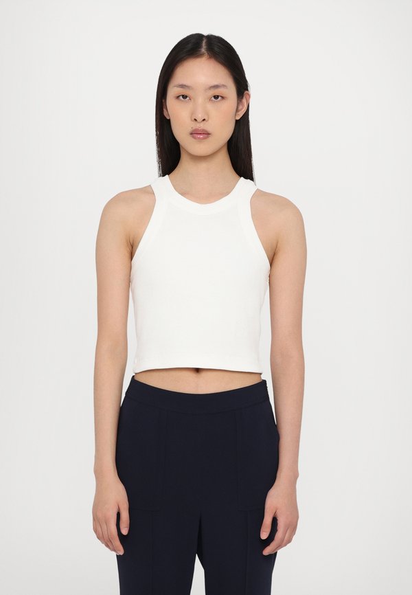 CROPPED RACER TANK - Top - ivory