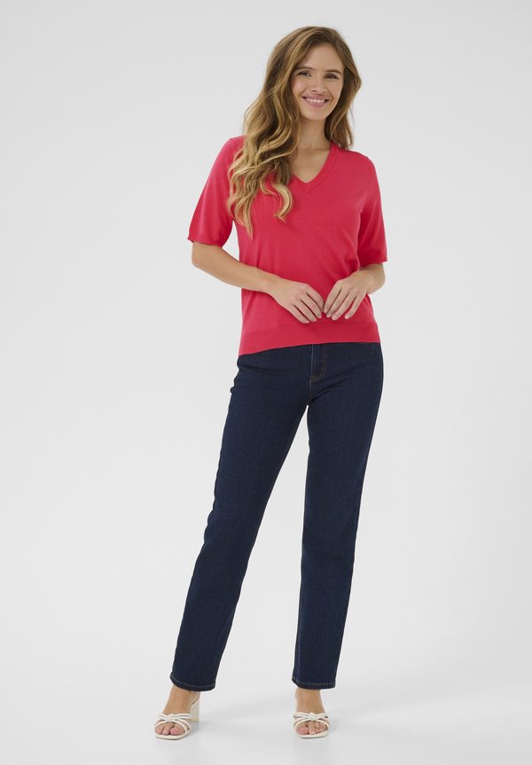 KALIZZA V-NECK - Basic T-shirt - raspberry4