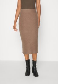 VILA - VIRIL PENCIL SKIRT - Pencil skirt - walnut Miniaturebillede 1