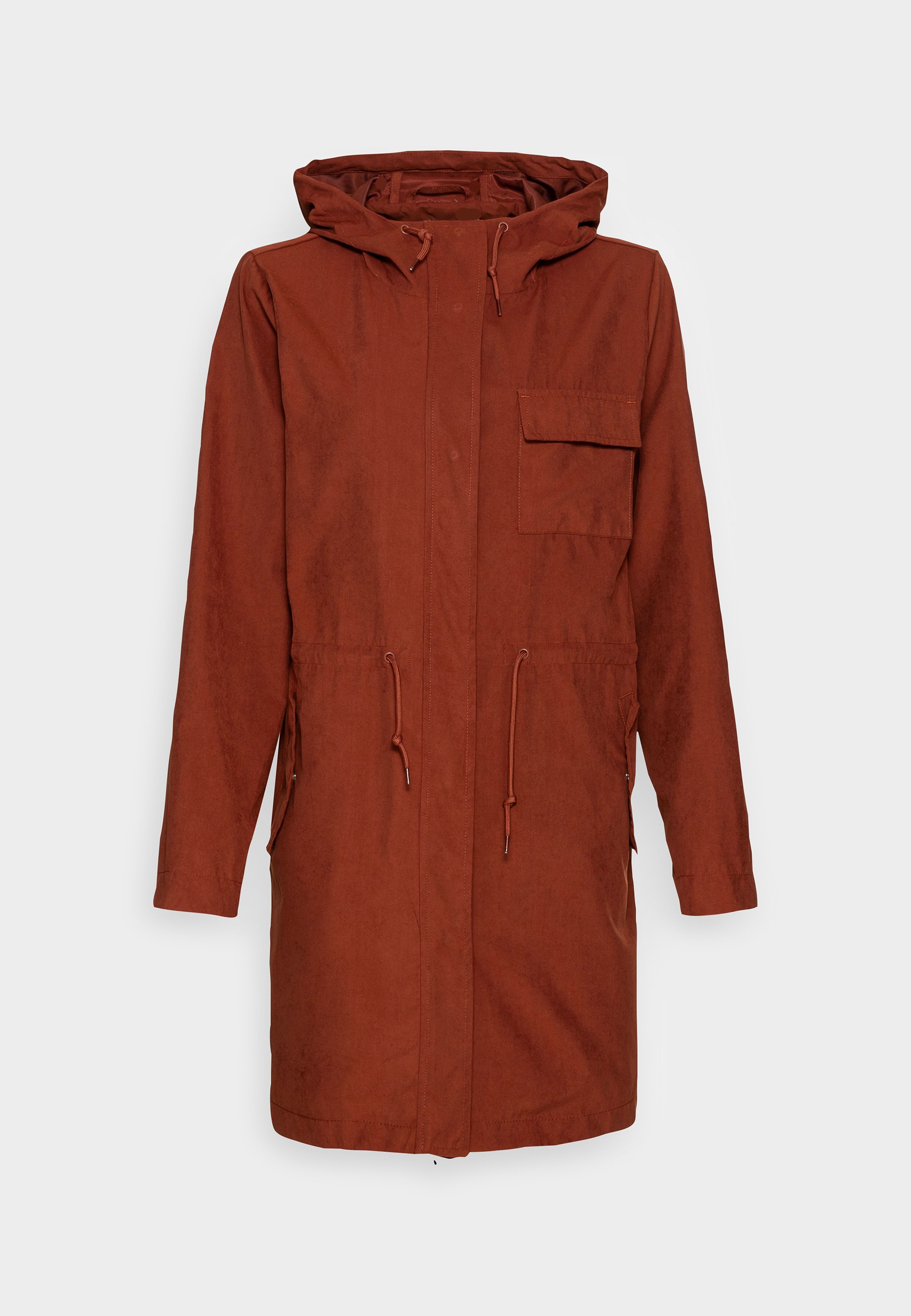JDY JDYPOLLY LONG HOOD Parka red/brown