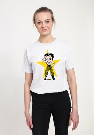 BETTY BOOP PATRIOTIC BETTY YELLOW STAR - T-shirt z nadrukiem