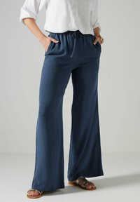 Long Tall Sally FEEL WIDE LEG - Tygbyxor - navy