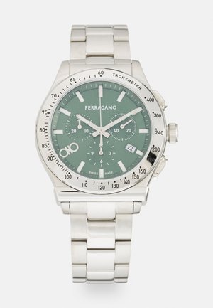 FERRAGAMO 1927 CHRONO - Chronograph watch - silver-coloured/green