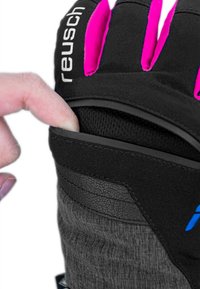 Reusch TRAVIS  - Fingerhandschuh -  blck blck melang pink glo