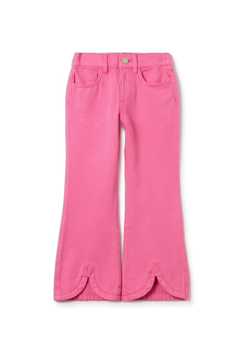 OVS DRILL WITH WAVY HEM - Pantalon classique - raspberry