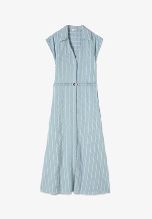 Oltre, VESTITO CHEMISIER A RIGHE CON CINTURA - Blousejurk - azzurro