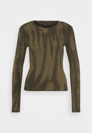 ONLY ONLLAILA TIE DYE - T-shirt à manches longues - black/kalamata