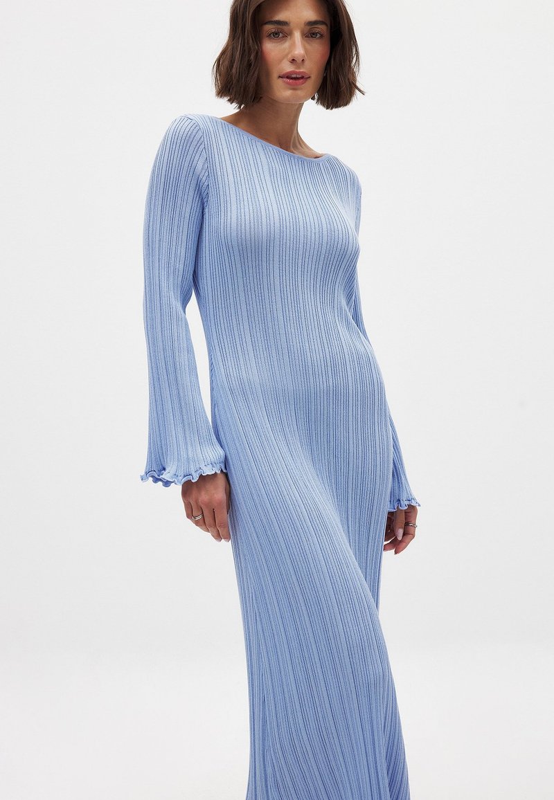 na kd blue knit dress Crochet Knitted Dress Blue