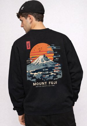 Kaotiko CREW MOUNT FUJI UNISEX - Sportinis megztinis - black