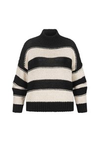 UND STREIFEN-MUSTER - Svetrík - black beige