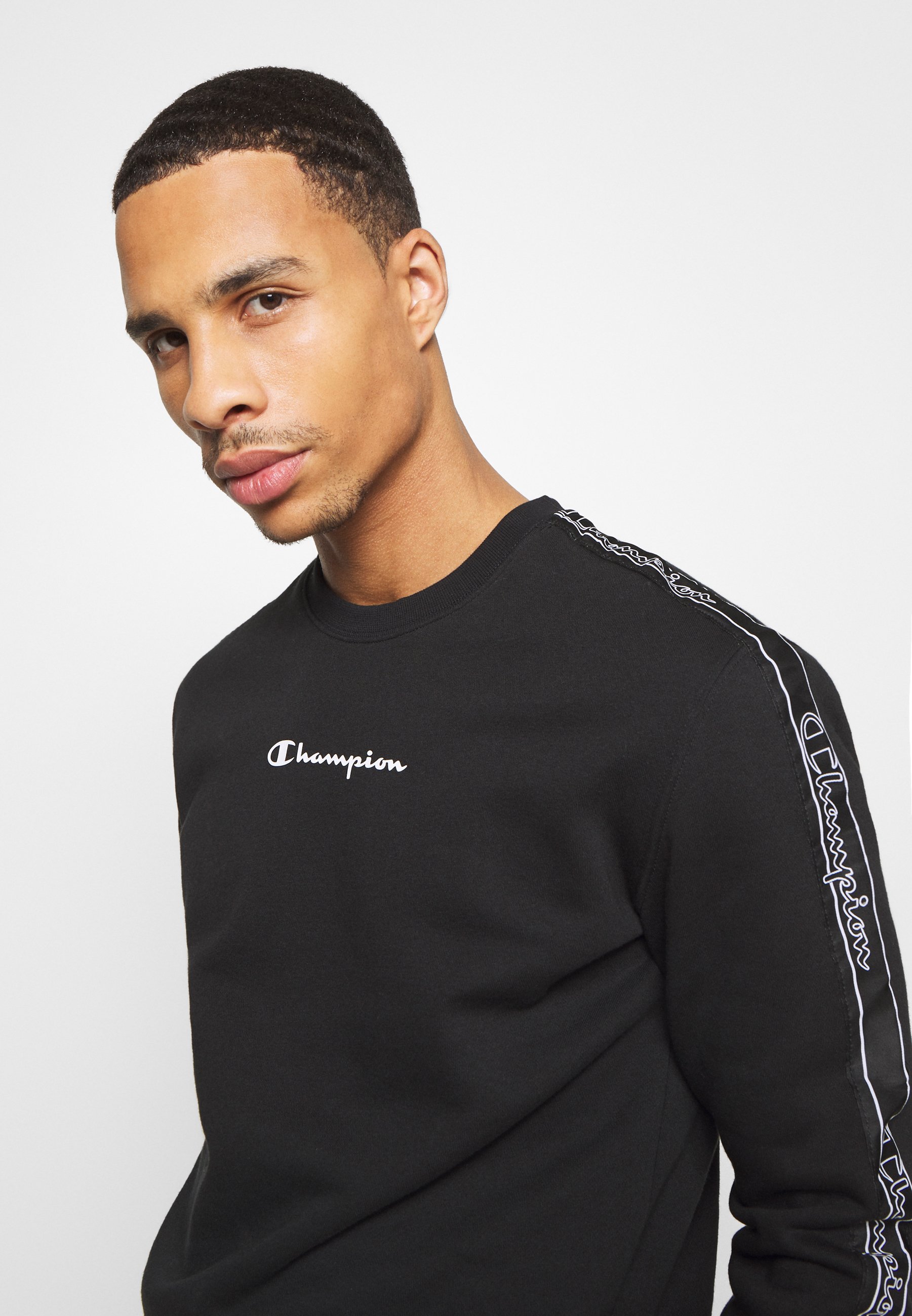 Champion LEGACY TAPE CREWNECK Sweatshirt blackschwarz Champion LEGACY CREWNECK Sweatshirt black Zalando.at